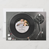 Invitación a la boda con fotos girables de DJ