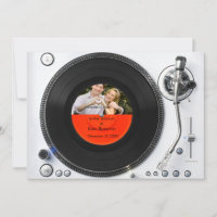 Invitación a la boda con fotos girables de DJ
