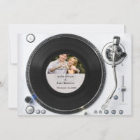 Invitación a la boda con fotos girables de DJ