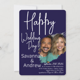 Invitación a la boda con guión elegante clásico