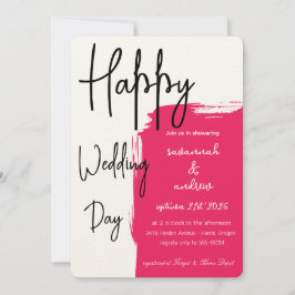 Invitación a la boda con guión elegante clásico