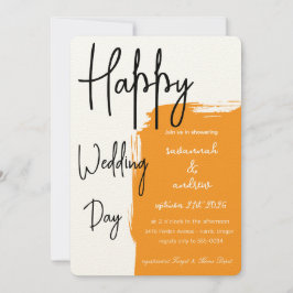 Invitación a la boda con guión elegante clásico