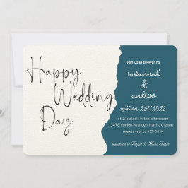 Invitación a la boda con guión elegante clásico