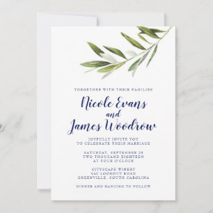 Invitación a la boda con la marina