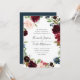 Invitación a la boda con marco floral de floración (Anverso/Reverso In Situ)