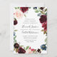 Invitación a la boda con marco floral de floración (Anverso)
