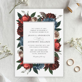 Invitación a la Boda con Marco Floral Lujoso