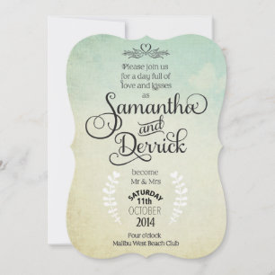 Invitación a la boda con poema