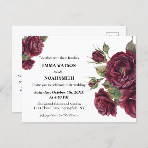 Invitación a la boda con presupuesto floral en Bor