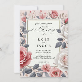 Invitación a la boda con Rosa en Rubor