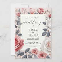 Invitación a la boda con Rosa en Rubor