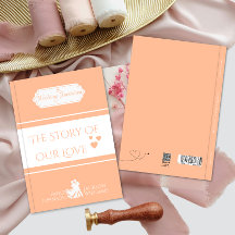Invitación a la boda con tema de libro de personal