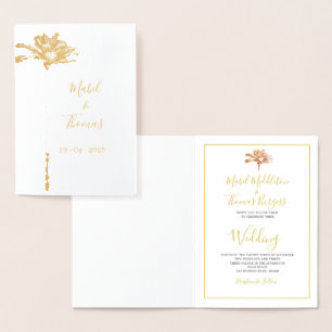 Invitación a la boda con un guión elegante de un á
