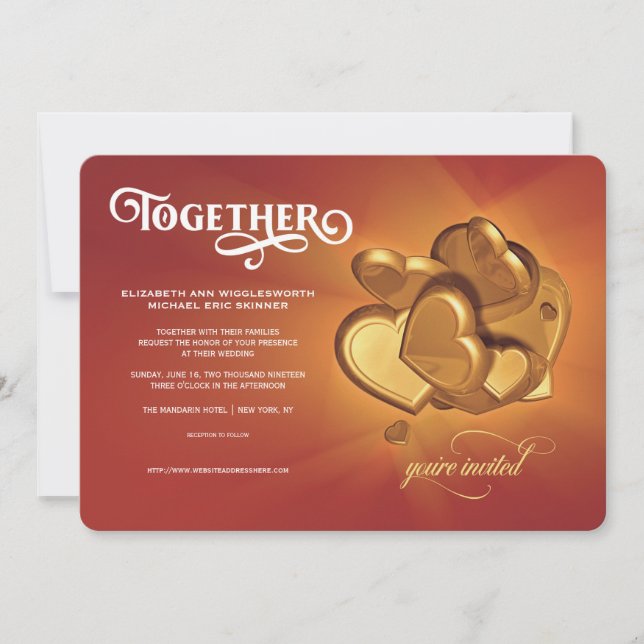 Invitación a la boda conjunta (versión 5) (Anverso)