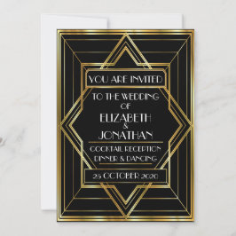 Invitación a la boda contemporánea deca