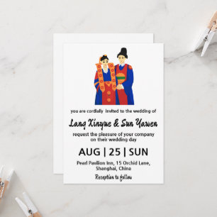 invitación a la boda coreana