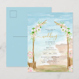 Invitación a la boda costera de la playa de Waterc