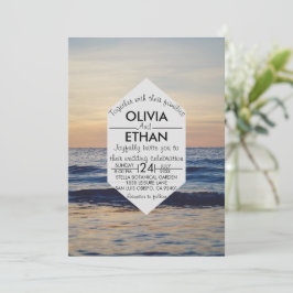 Invitación a la boda costera de la playa Seascape