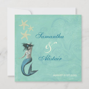Invitación a la boda costera en la playa de la Sir