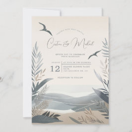 Invitación a la boda costera náutica