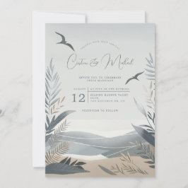 Invitación a la boda costera náutica
