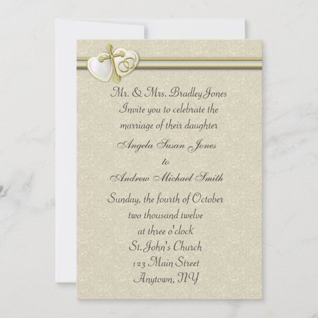 Invitación a la boda cristiana (Anverso)