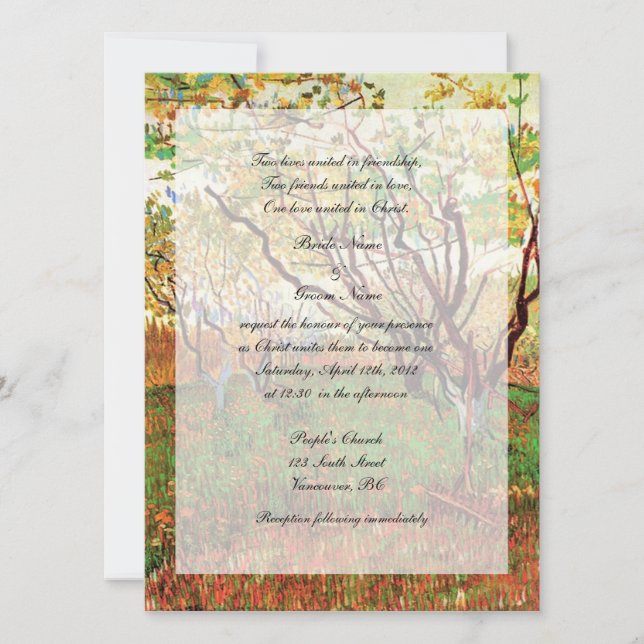Invitación a la boda cristiana (Anverso)