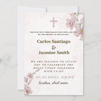 Invitación a la boda cristiana