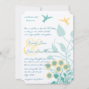 Invitación a la boda cristiana Baroteando las flor