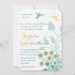 Invitación a la boda cristiana Baroteando las flor