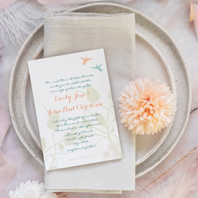 Invitación a la boda cristiana Baroteando las flor (Subido por el creador)