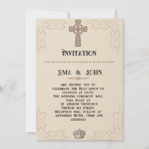 Invitación a la boda cristiana celta