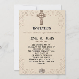 Invitación a la boda cristiana celta