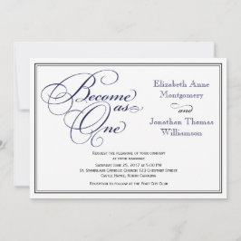 Invitación a la boda cristiana de la caligrafía az