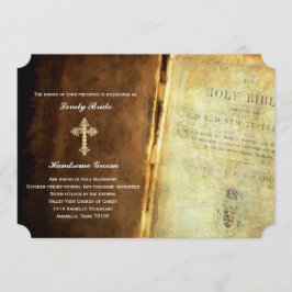 Invitación a la boda cristiana de la Cruz del Oro 