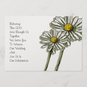 Invitación a la boda cristiana: Dos Daisies:Arte