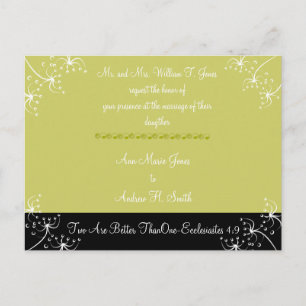 Invitación a la boda cristiana dos es mejor que