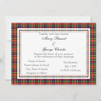 Invitación a la boda cristiana escocesa
