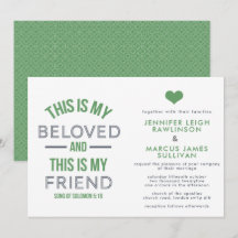 Invitación a la boda cristiana - Esta es mi amada