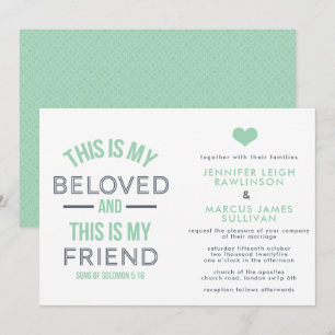 Invitación a la boda cristiana - Esta es mi amada