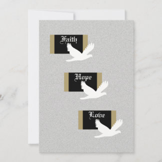 Invitación a la boda cristiana — Fe, Esperanza y A
