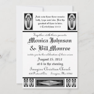 Invitación a la boda cristiana formal