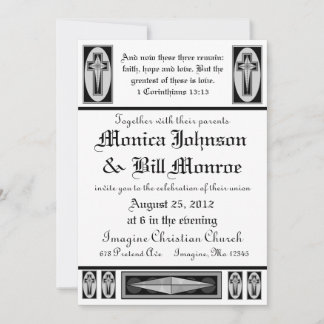 Invitación a la boda cristiana formal