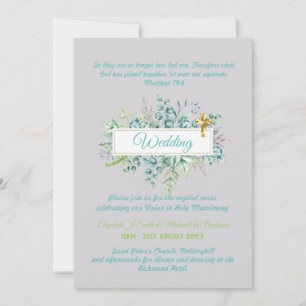 Invitación a la boda cristiana moderna