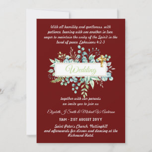 Invitación a la boda cristiana moderna