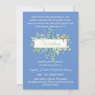 Invitación a la boda cristiana moderna