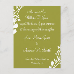 Invitación a la boda cristiana Naturaleza verde y 