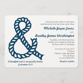 Invitación a la boda cristiana náutica