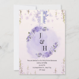 Invitación a la boda cristiana personalizable