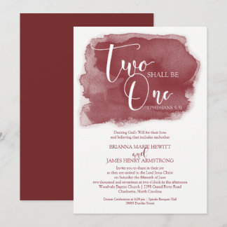 Invitación a la boda cristiana - Watercolor Marsal